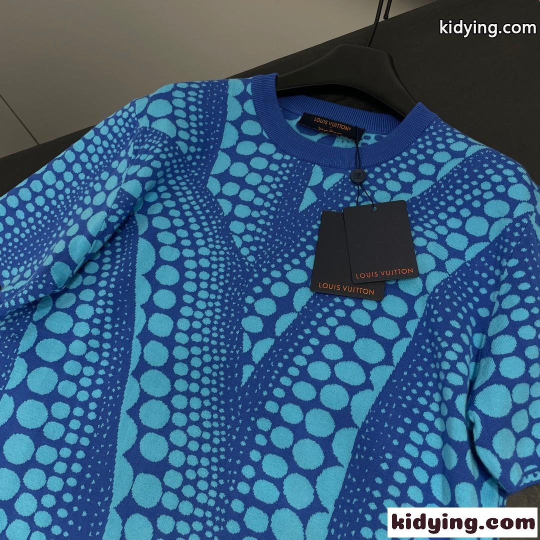 LV × YK オールオーバーパンプキンクルーネック ルイ・ヴィトン Tシャツ コピー 半袖-3