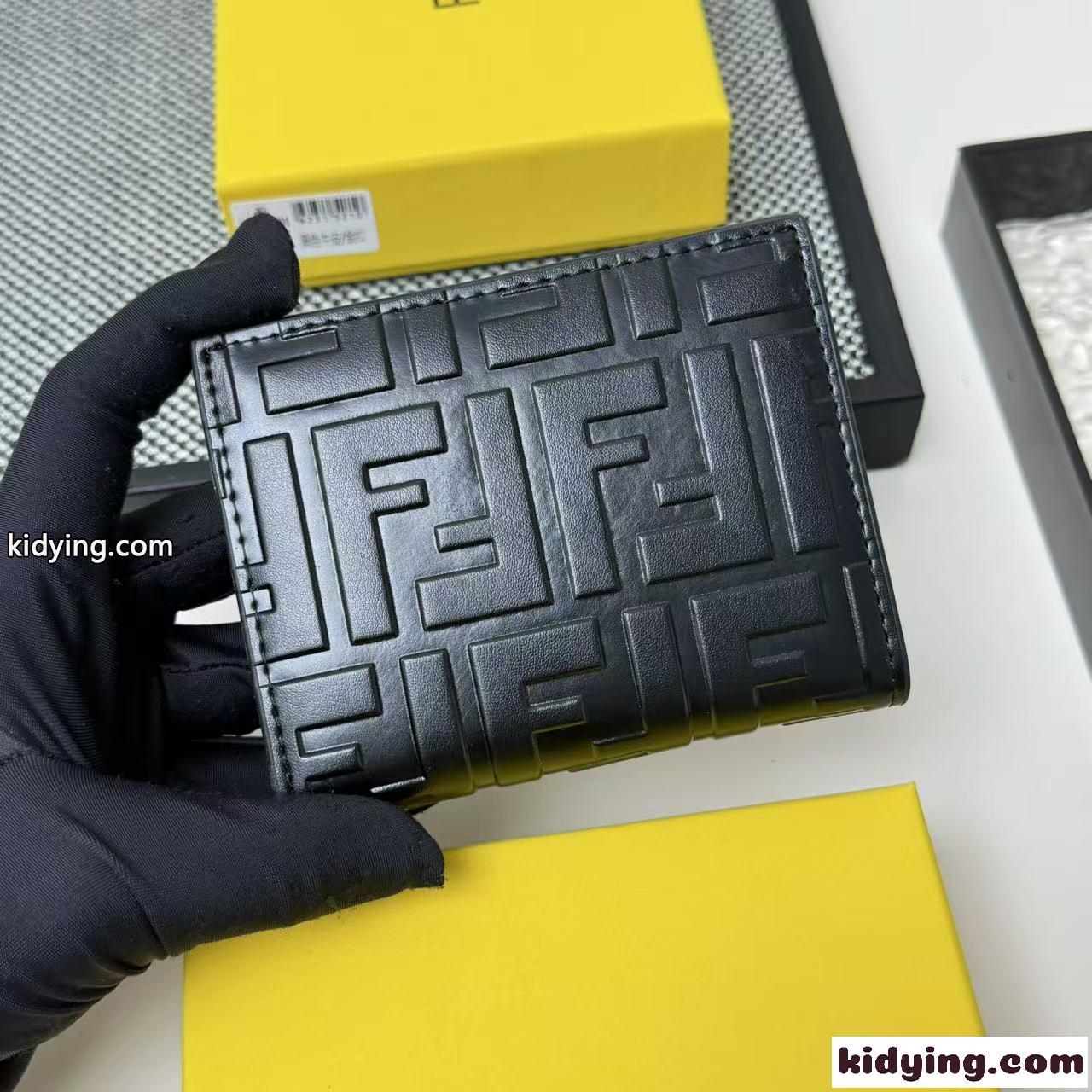 FF 小銭入れ付き 2つ折り財布 フェンディ 財布 スーパーコピー ブラック-1