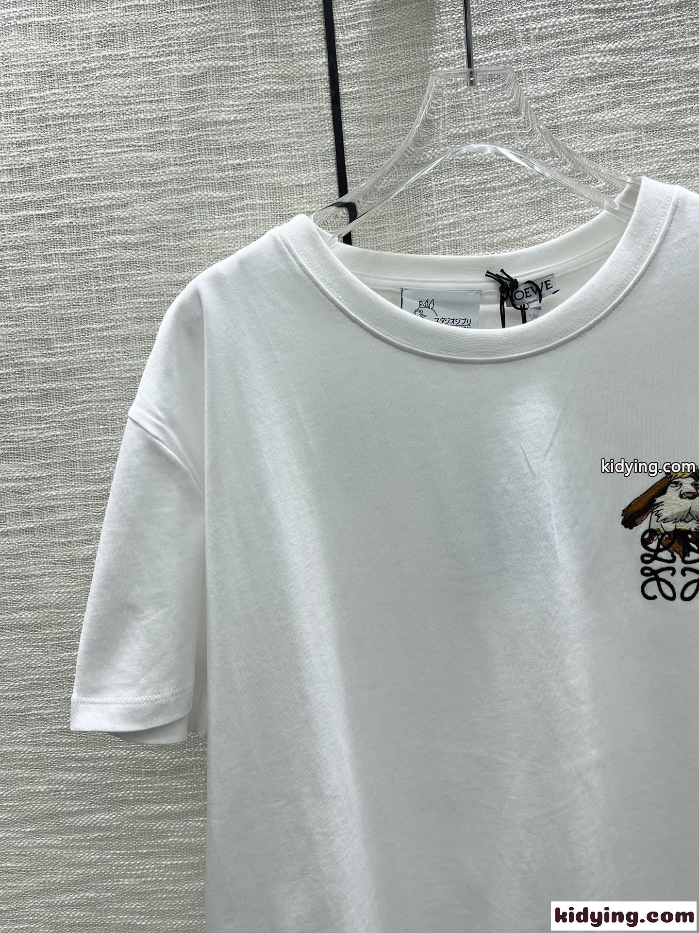 遊び心いっぱい ロエベ Tシャツ コピー コットン ユニセックス 新作 ヒン アナグラム 半袖Tシャツ-4