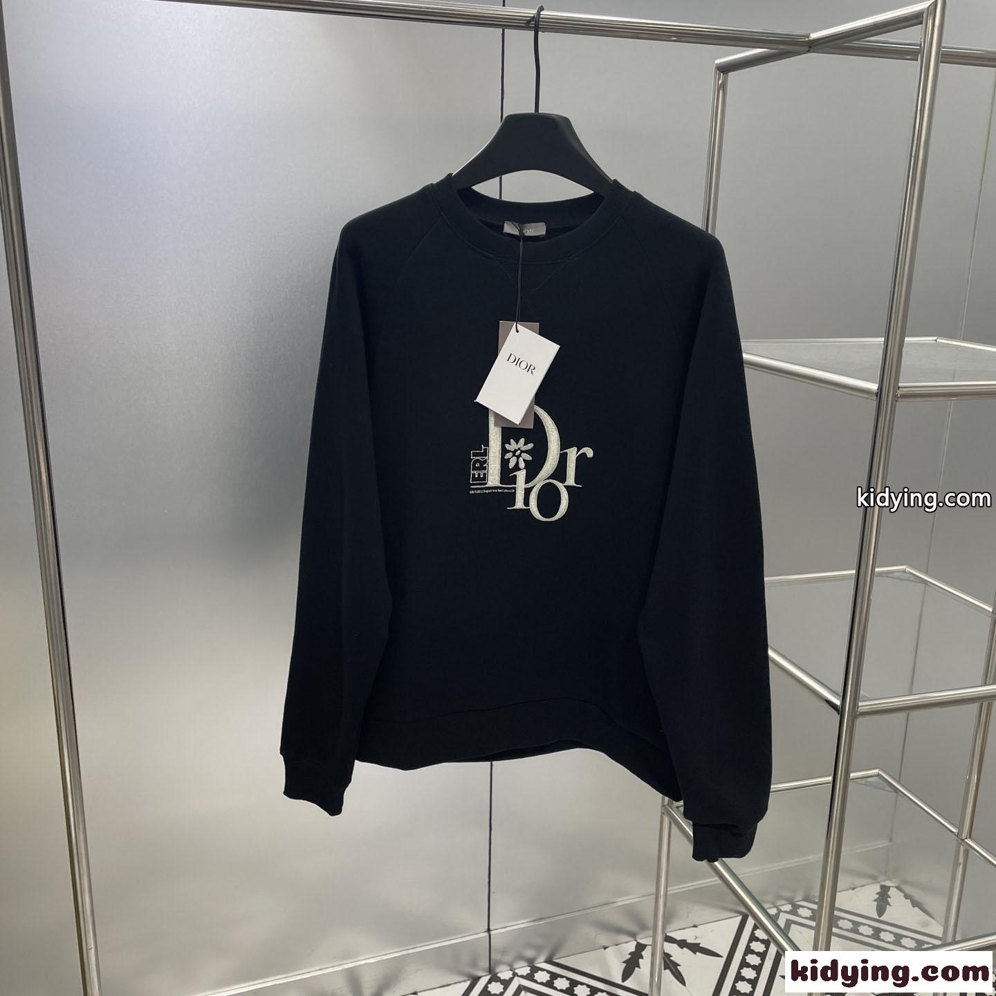 DIOR BY ERL オーバーサイズ スウェット クリスチャン・ディオール パーカー コピー ブラック-0