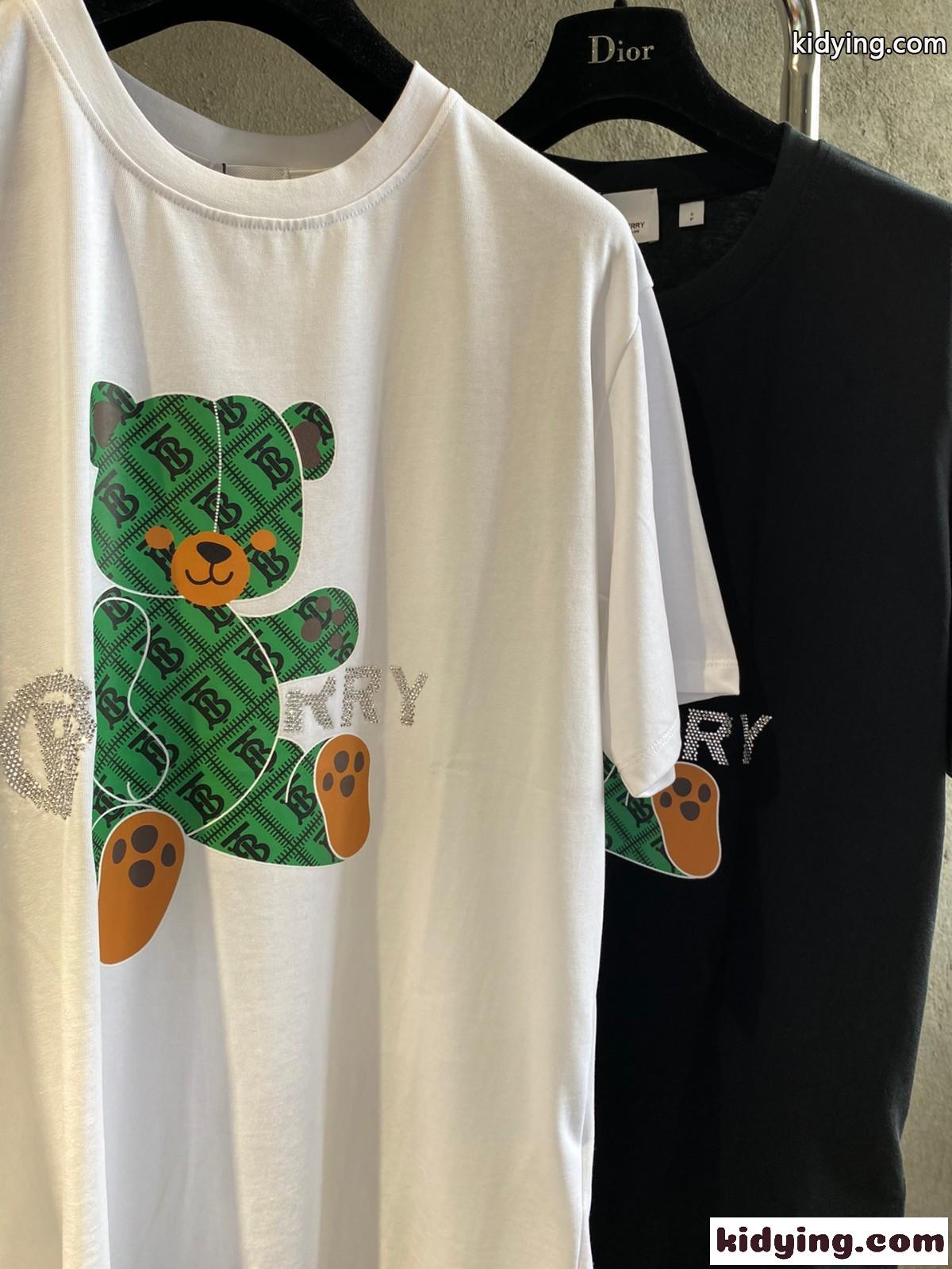 可愛い おしゃれ ロゴ ゆったり 着痩せ プリント バーバリー 半袖Tシャツ コピー レディース メンズ カジュアル-3