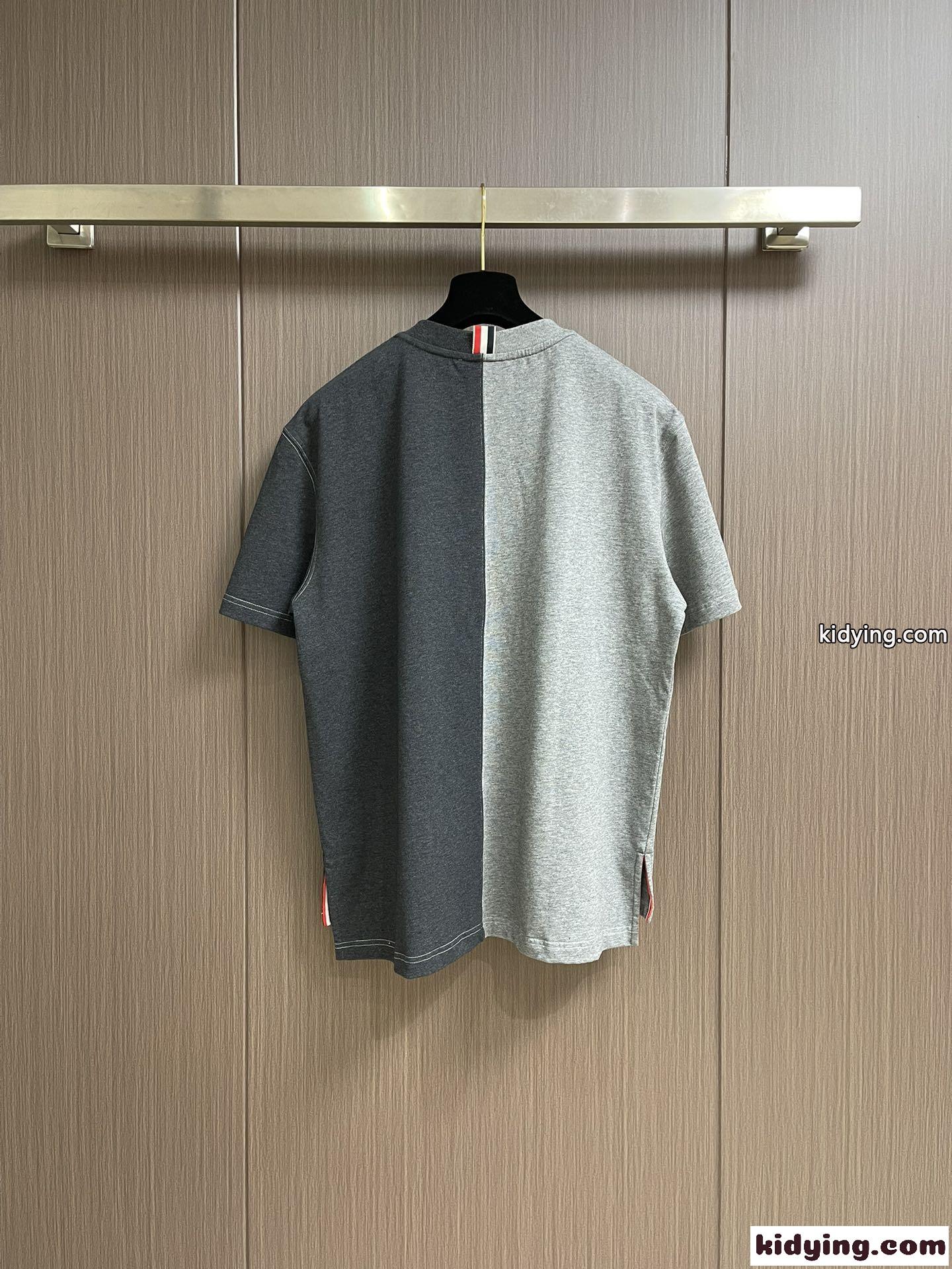 配色 切り替え クルーネック 半袖Tシャツ トムブラウン Tシャツ スーパーコピー-1