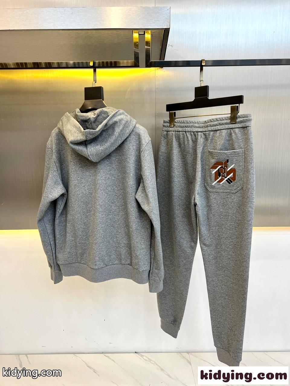 エルメス セットアップ コピー ジップパーカー×スウェットパンツ 上下セット-1