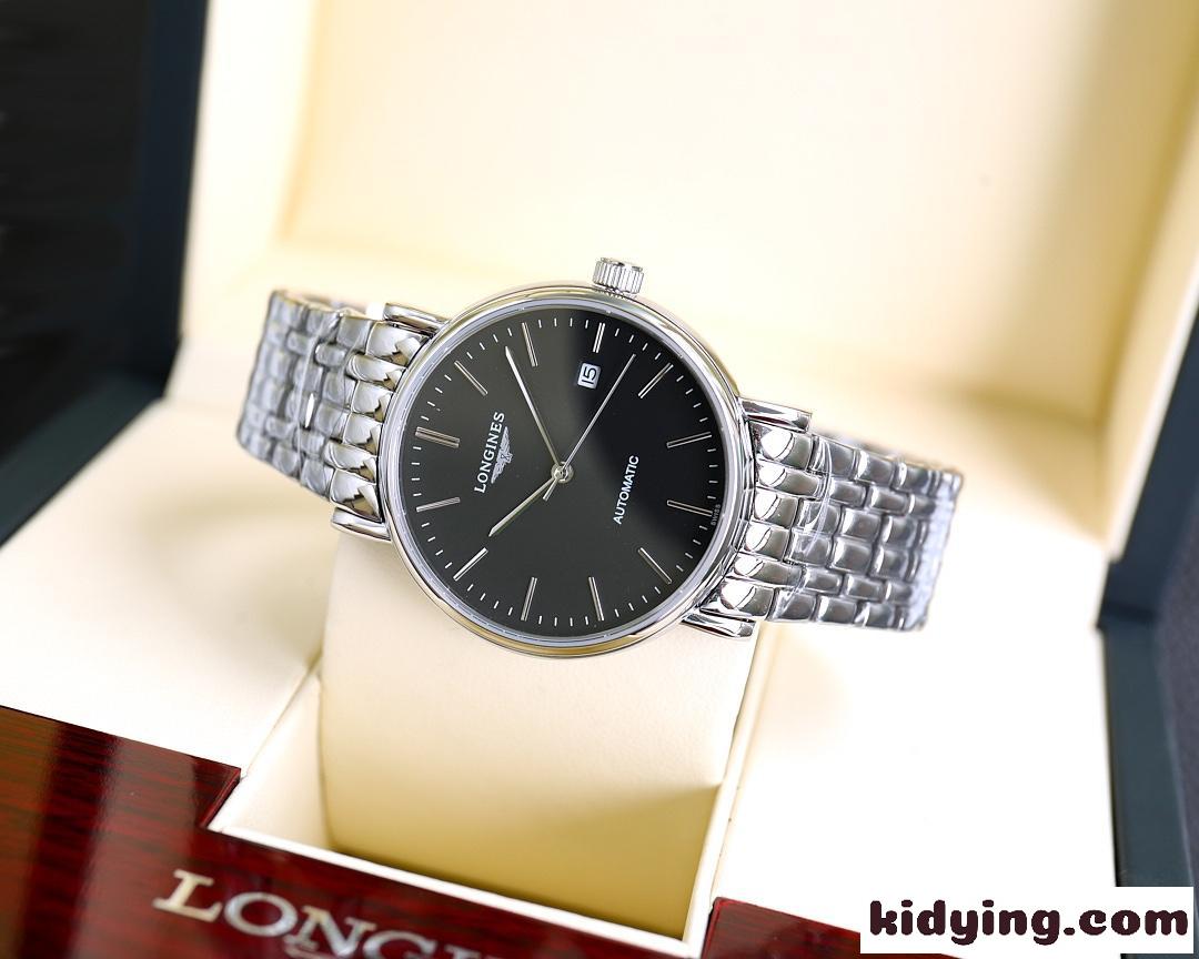 シンプル 上品 ビジネス ロンジン 時計 コピー 人気 39mm 日付表示 腕時計-3