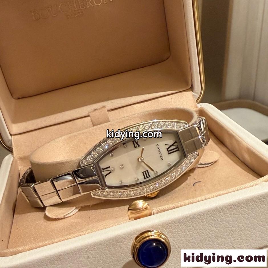 洗練された Cartier カルティエ ベニュワール ダイヤモンド レディースウォッチ 偽物-4