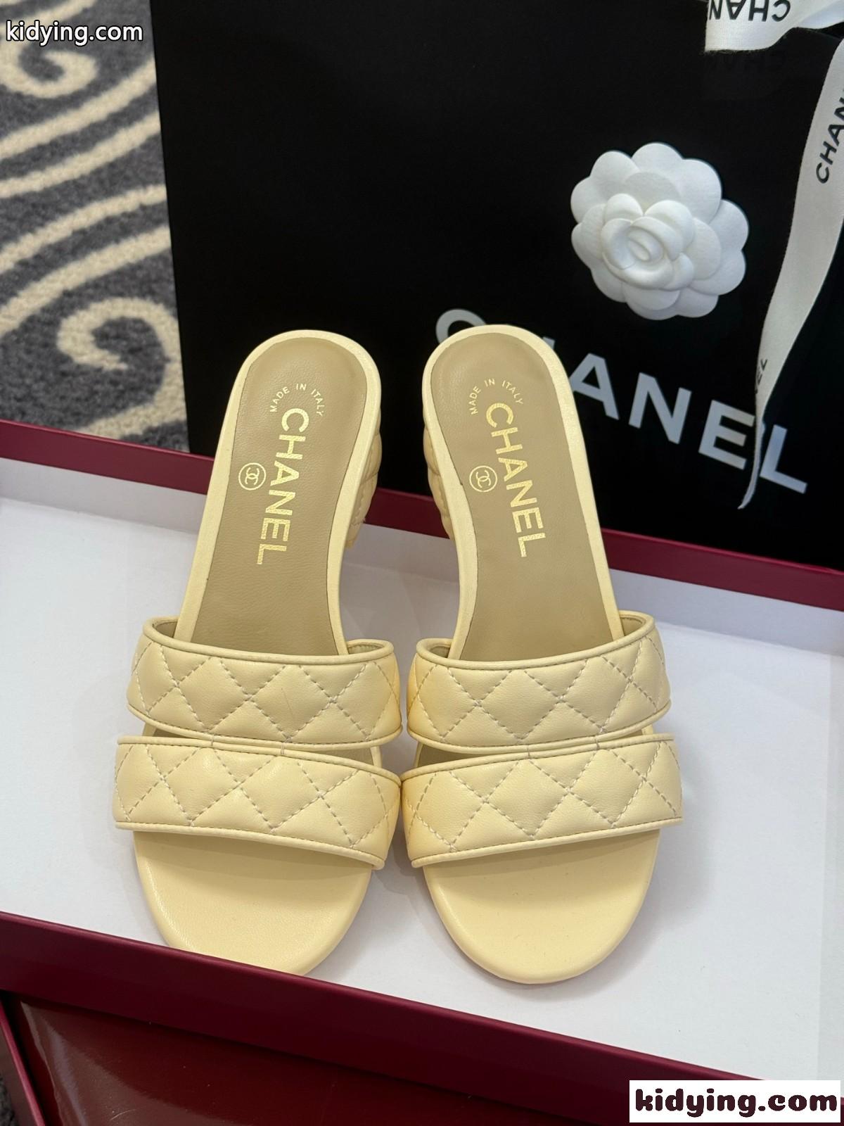 高級感たっぷり 大人 エレガント レディース ミュール シャネル サンダル コピー ベージュ-0