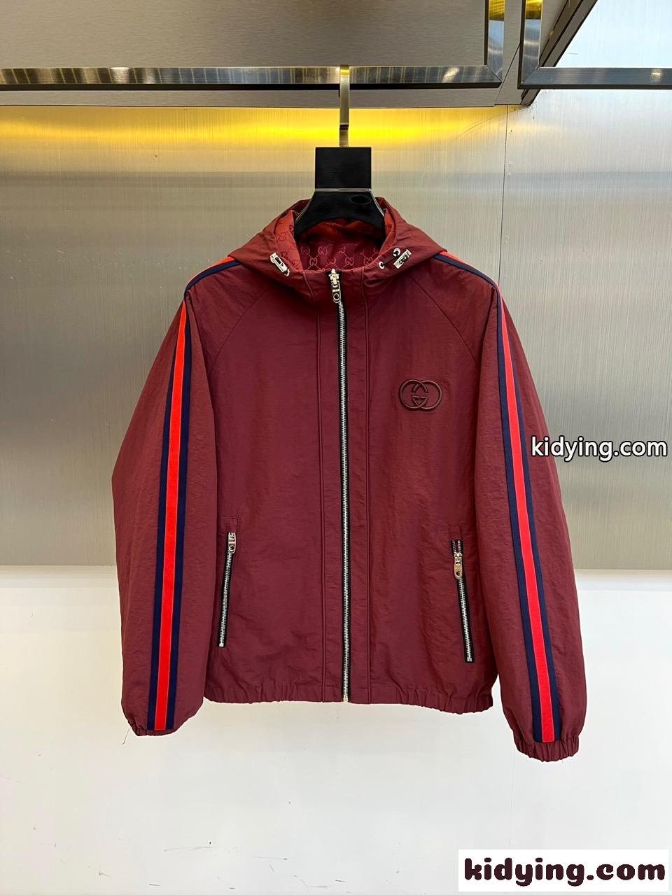上品 カジュアル 着回しリバーシブルジャケット グッチ ジャケット 偽物 レッド-2