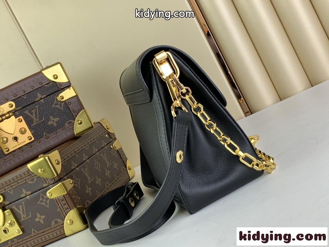 24SS☆LV ドフィーヌ・ソフト MM ルイヴィトン バッグ スーパーコピー M25209 ブラック-1