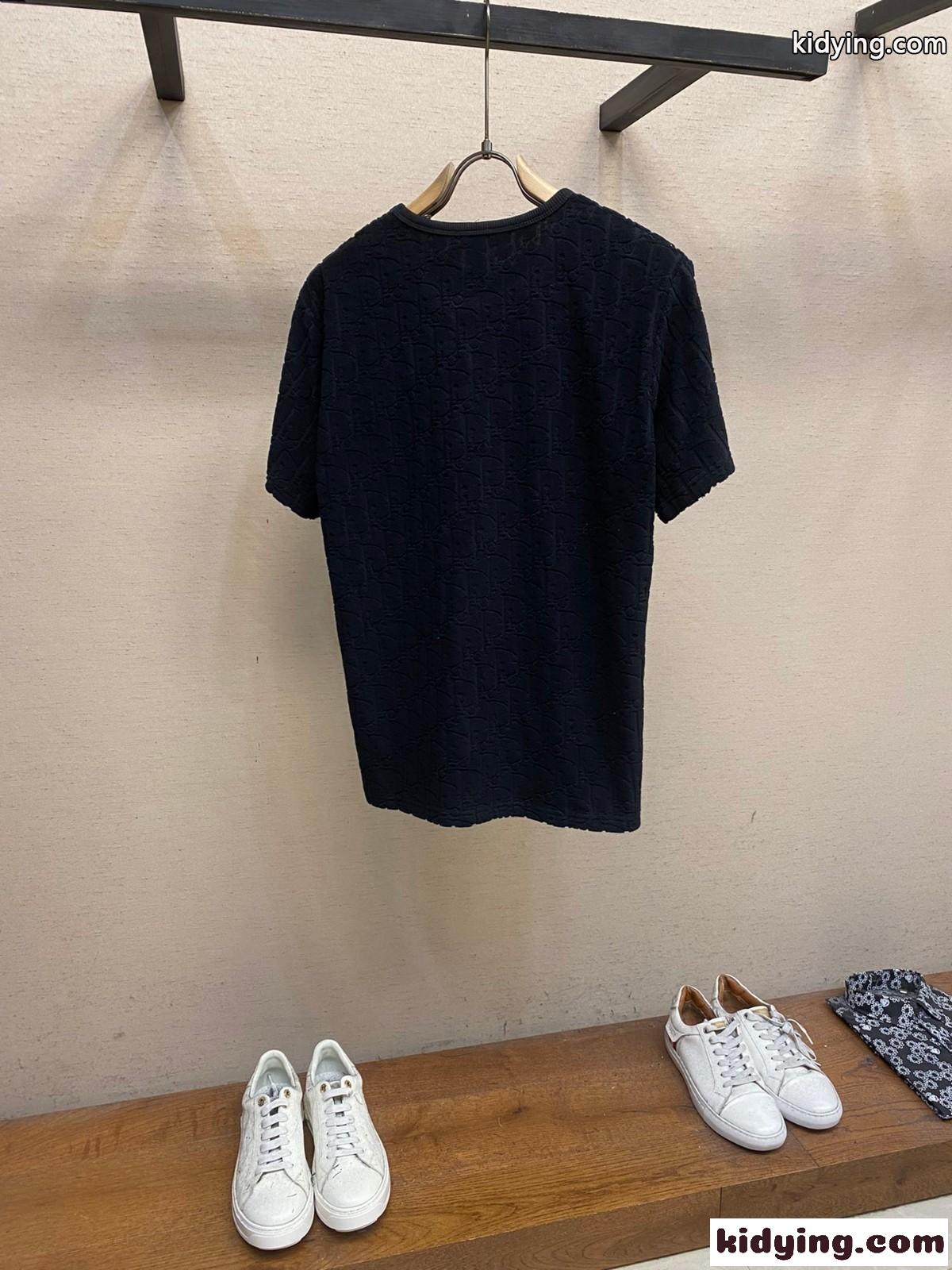 人気 ロゴ ディオール オブリーク Tシャツ クリスチャン・ディオール 半袖Tシャツ コピー ブラック-2