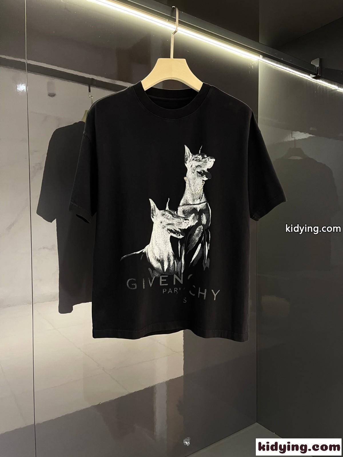 メンズ ファッション トップス 半袖 プリント ジバンシィ Tシャツ コピー カジュアル おしゃれ 春夏 ホワイト ブラック-1