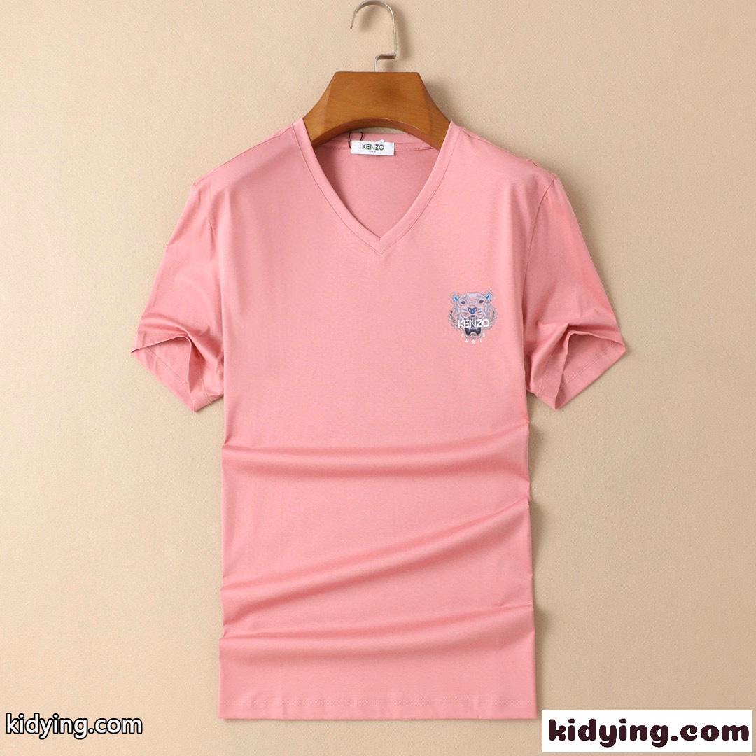 3色あり 定番 カジュアル 着心地抜群 Vネック ケンゾー tシャツ コピー 半袖 春夏 タイガーロゴ トップス-0