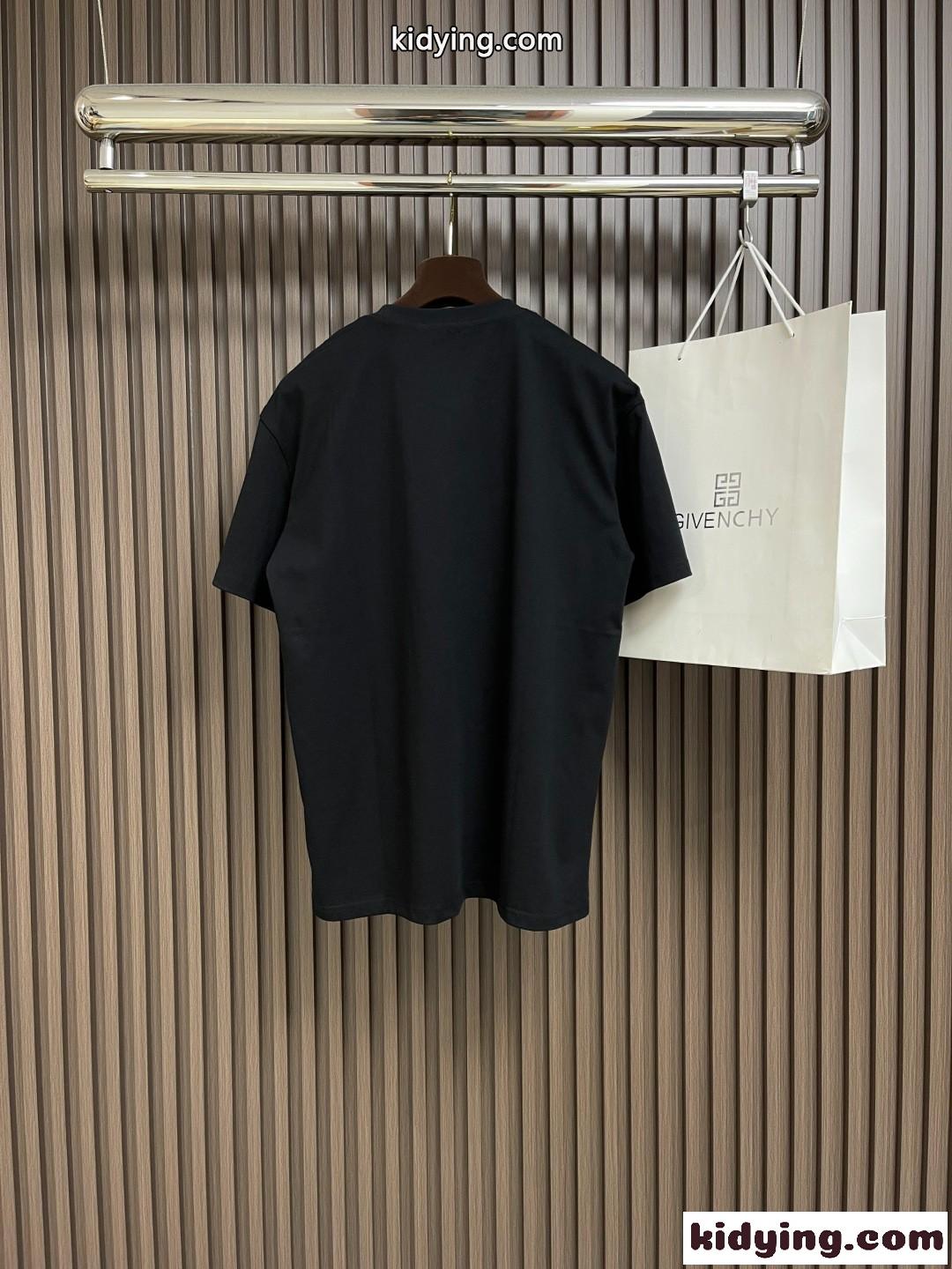 おしゃれ 4Gロゴ 半袖Tシャツ ジバンシィ Tシャツ 偽物 クルーネック ブラック-2