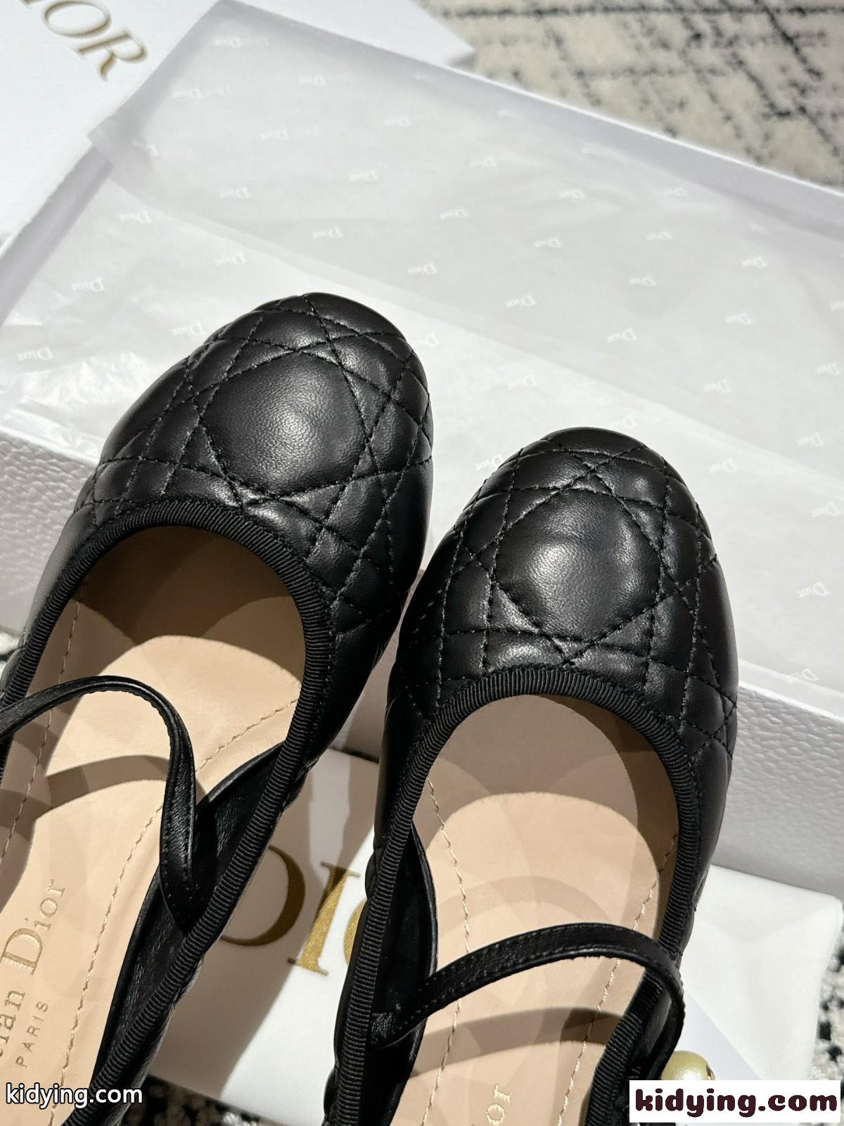 Dior バレエパンプス クリスチャン・ディオール パンプス コピー ブラック-1