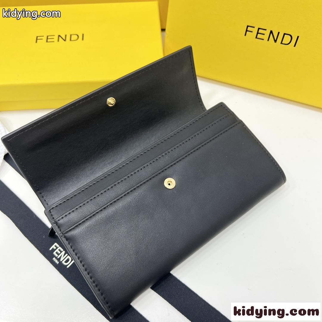 FENDI ROMA コンチネンタル財布 フェンディ 財布 人気 コピー ウォレット ブラック-4