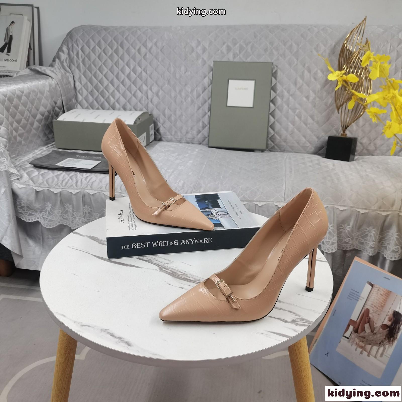 Angelina クロコエンボス パンプス トムフォード パンプス コピー アプリコット-4