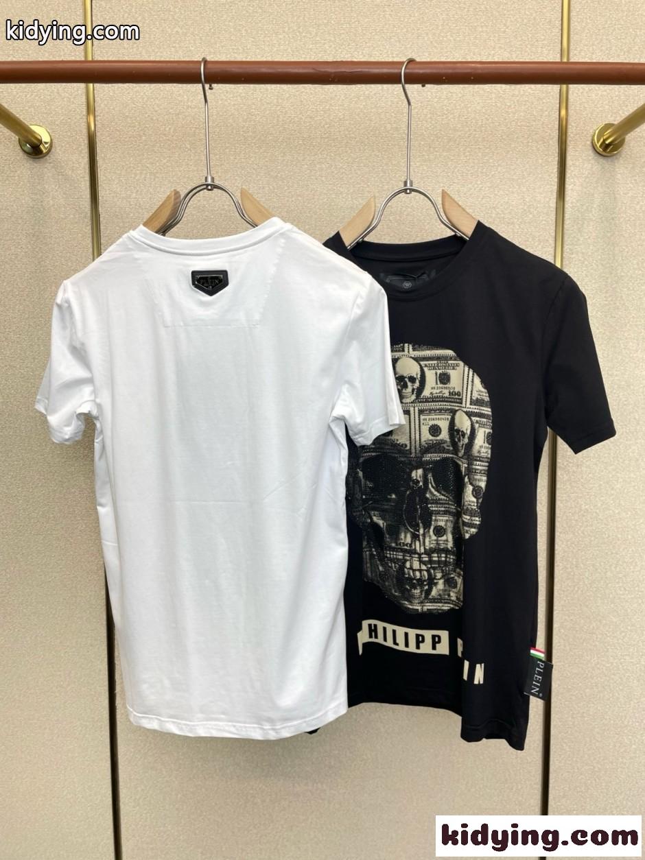 ストリート カジュアル 半袖Tシャツ フィリッププレイン Tシャツ 偽物 クルーネック-2