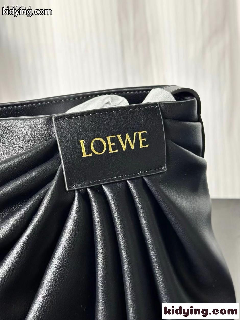LOEWE 大人気 新作 ドレープ トートバッグ ロエベ スーパーコピー ブラック-4