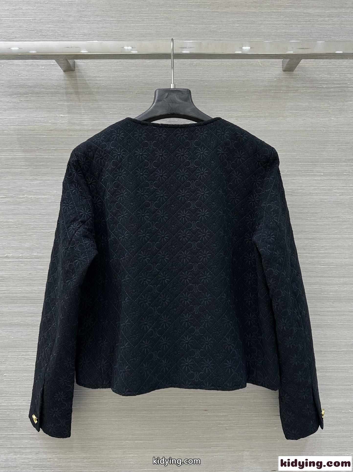 上品 ノーカラージャケット セリーヌ ジャケット コピー レディース アウター ブラック-4