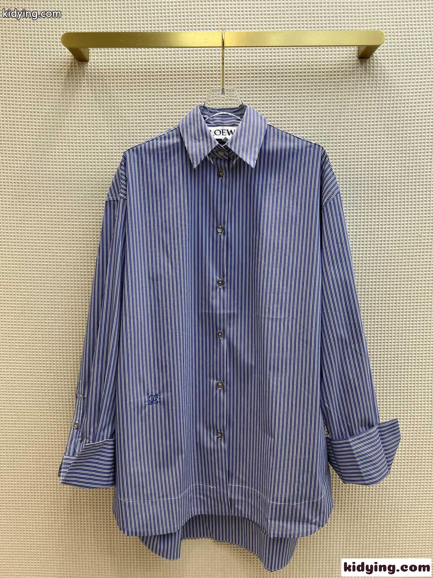 定番 ストライプ ゆったり コットン ロエベ シャツ コピー 長袖 レディース トップス-1