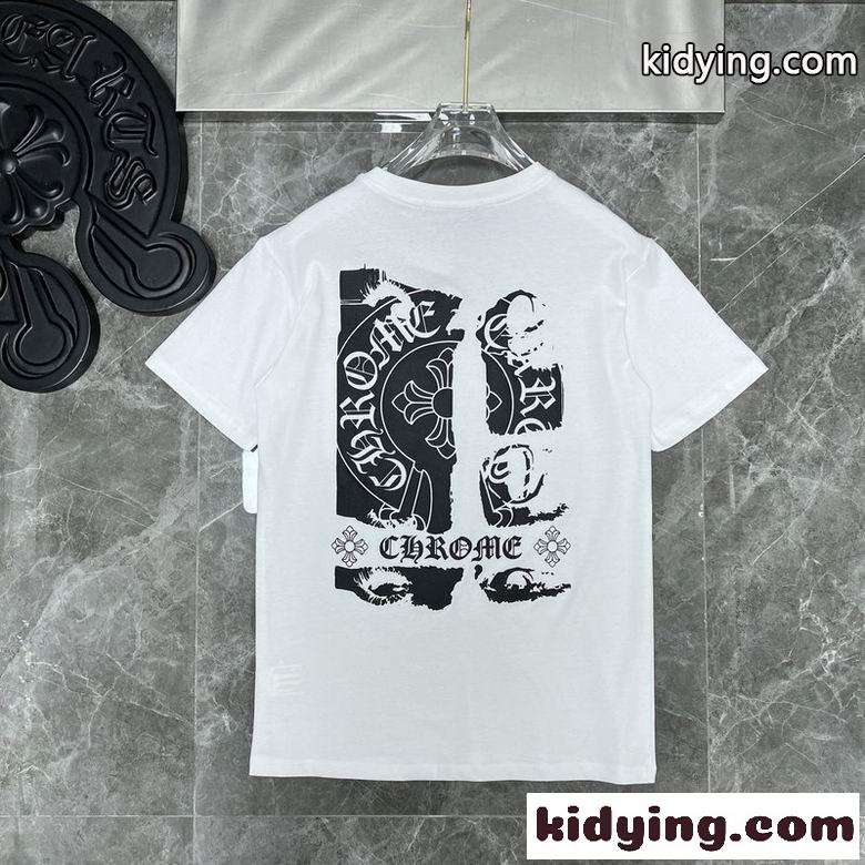 快適 クルーネック 半袖 春夏 トップス カジュアル クロムハーツ tシャツ コピー おしゃれ ロゴ プリント-3
