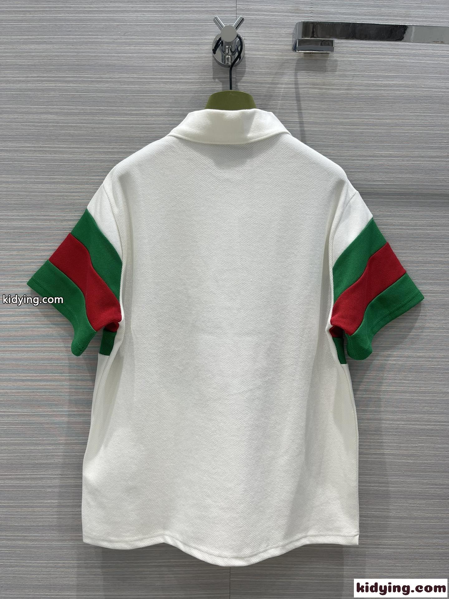 おしゃれ 人気 ゆったり 着心地いい ポロシャツ グッチ 半袖Tシャツ コピー 着痩せ カジュアル レディース トップス-4