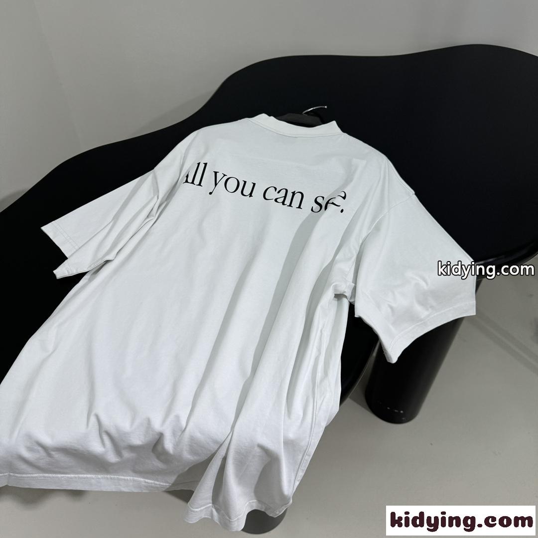 バレンシアガ 360 SUNGLASSES Tシャツ コピー ユニセックス オーバーサイズ-4