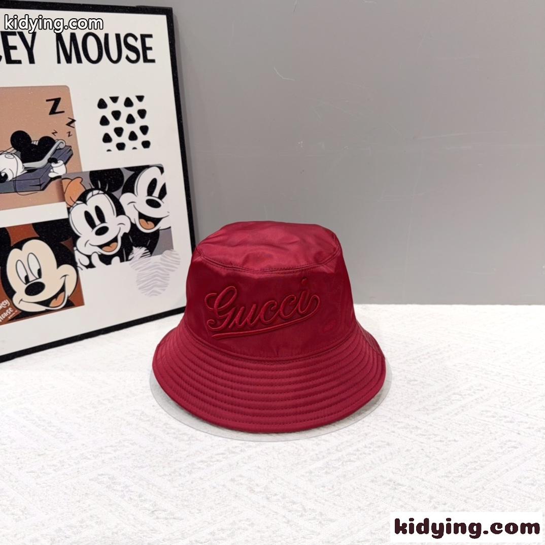 洗練された モダン ロゴ刺繍 バケットハット グッチ キャップ 偽物 帽子-3