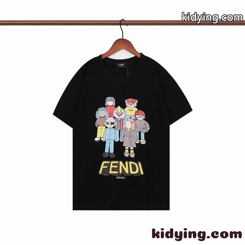 存在感のある おしゃれ プリント ゆったり クルーネック フェンディ Tシャツ コピー 半袖 トップス 夏の定番-3