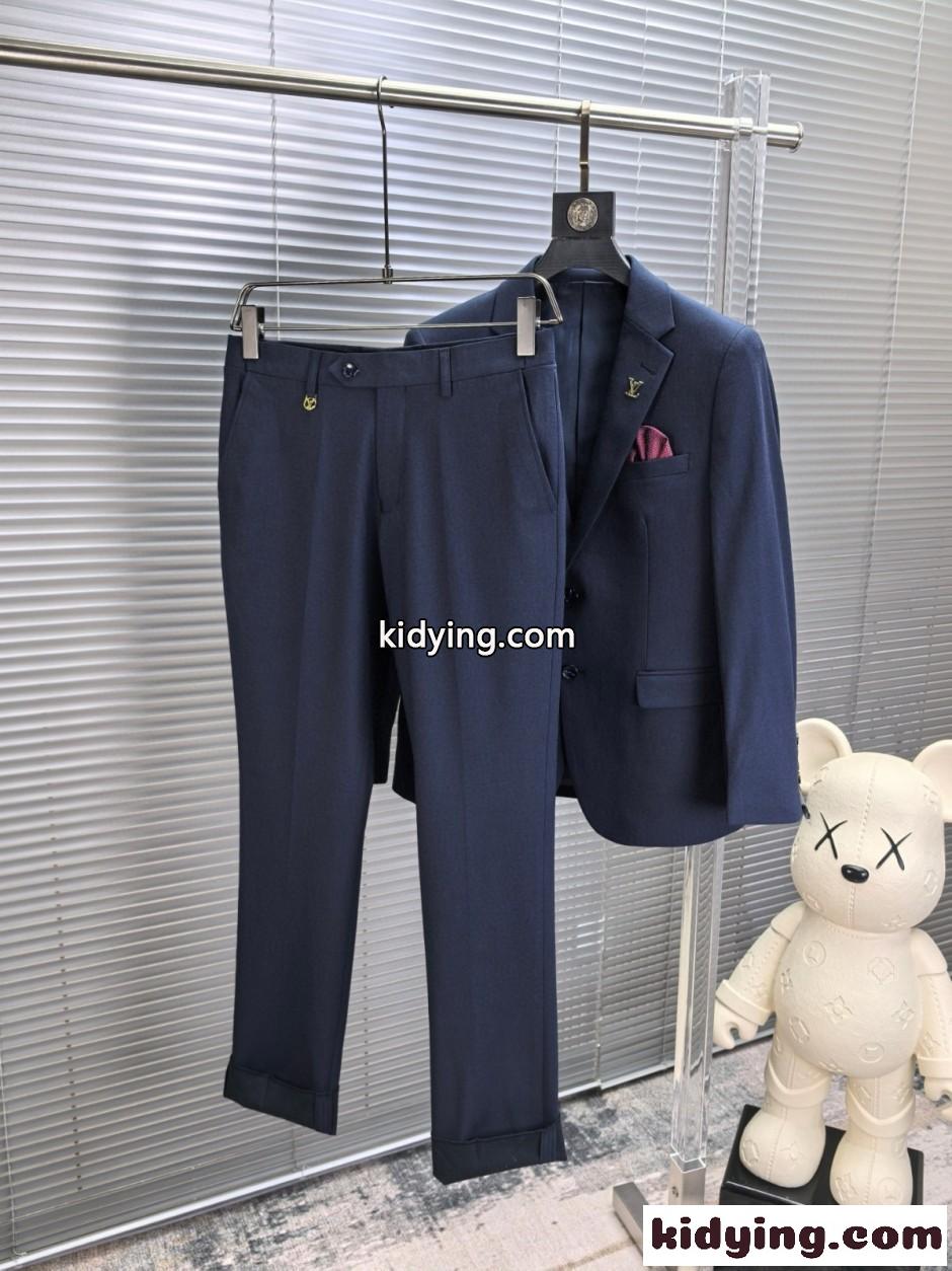 ウールブレンド ジャケット パンツ セットアップ ルイ・ヴィトン スーツ 偽物-1