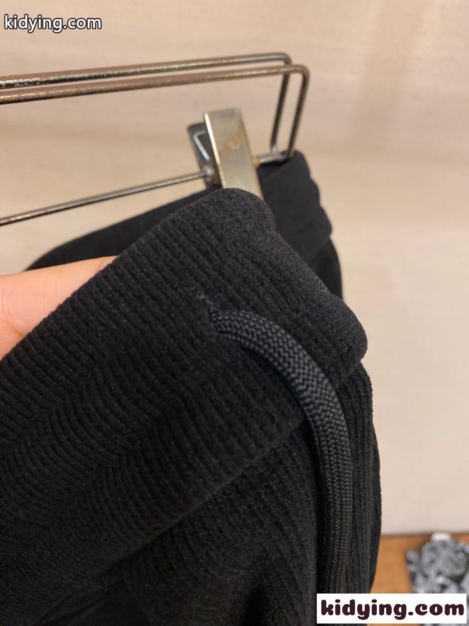 カジュアル 裏起毛 ジョガーパンツ バレンシアガ パンツ 偽物 ブラック-0