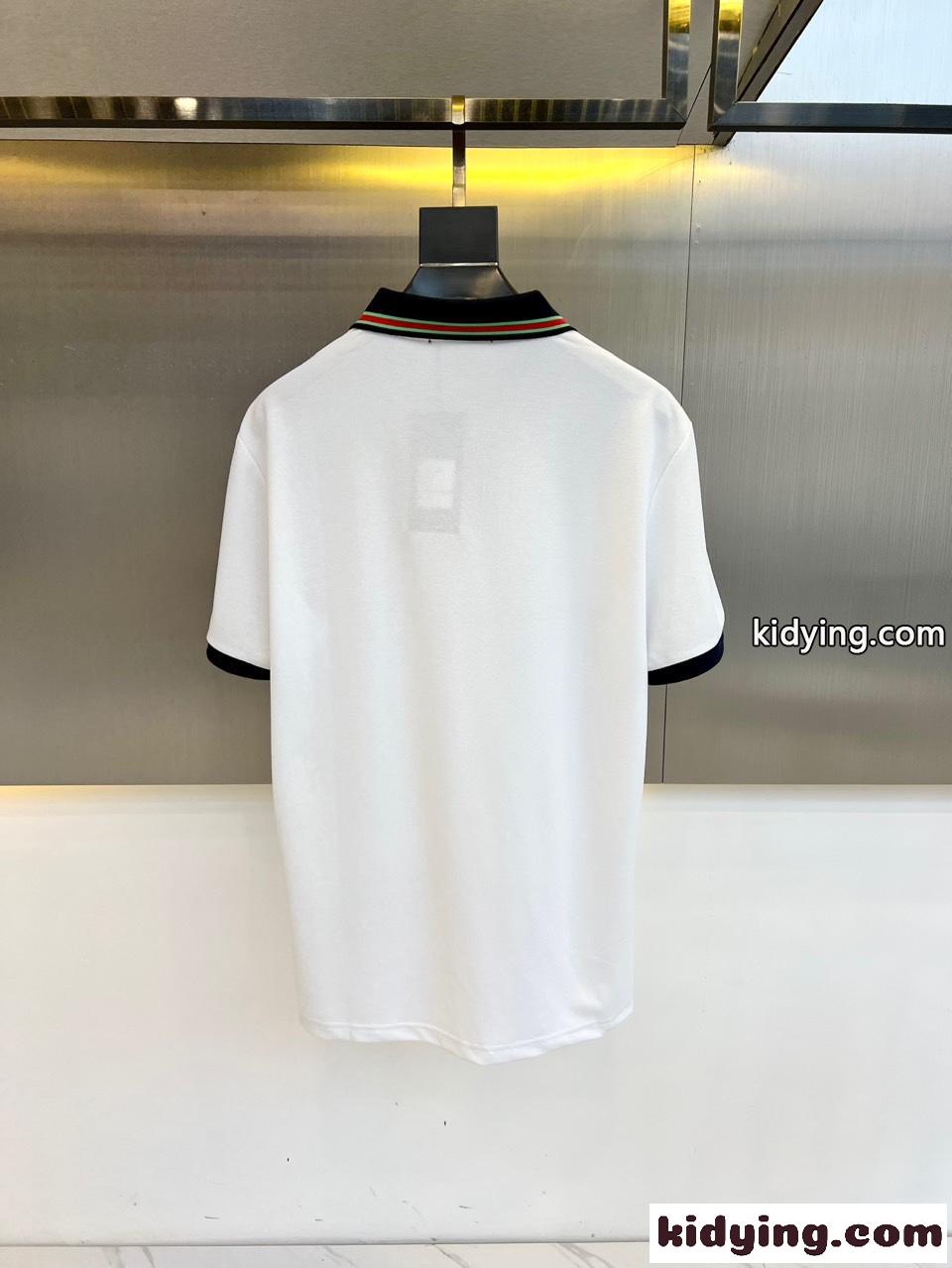 洗練された ジョニーカラー ポロシャツ グッチ Tシャツ コピー ホワイト-3