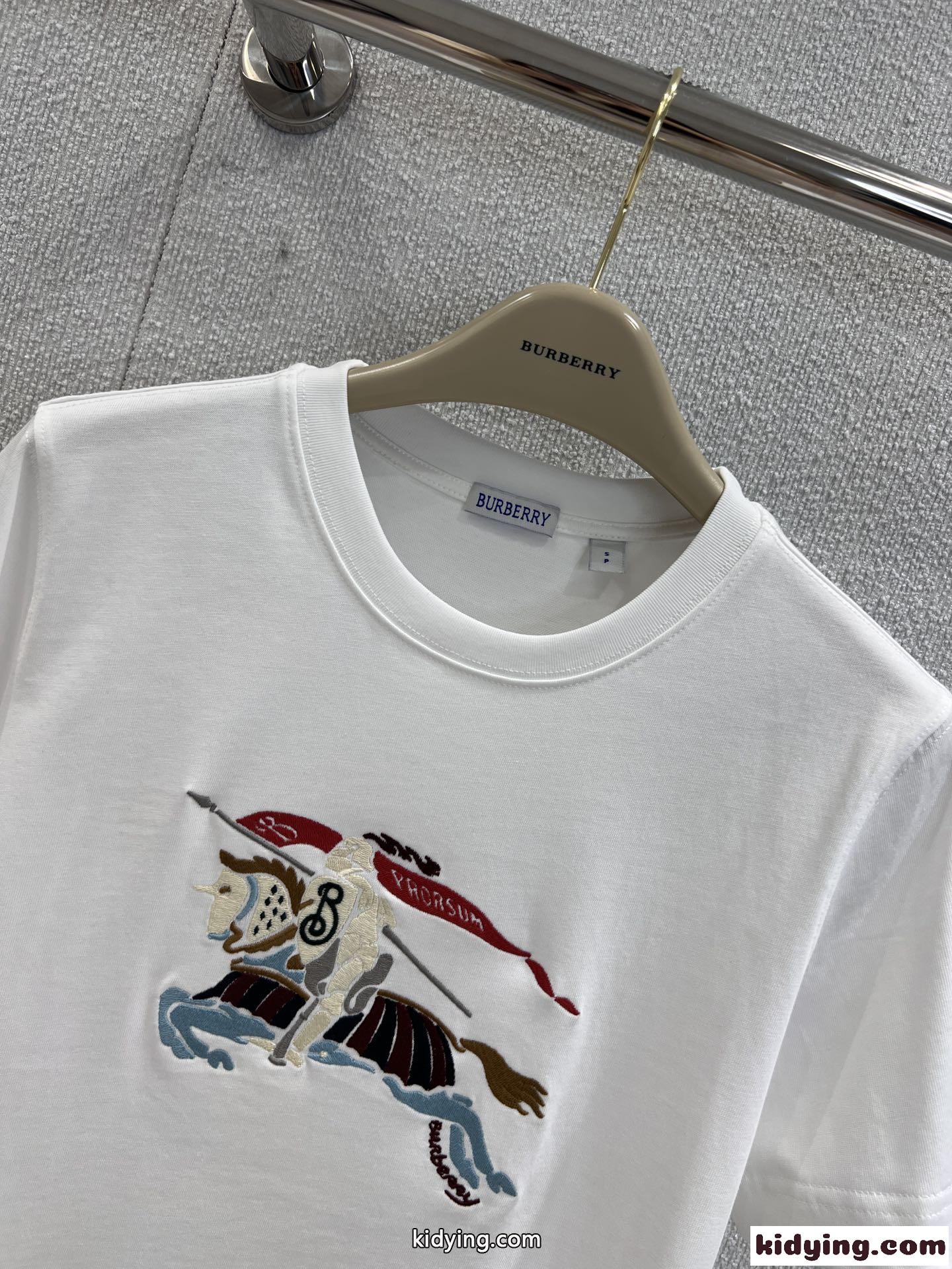 人気 おしゃれ EKD コットンTシャツ バーバリー Tシャツ コピー ホワイト-2
