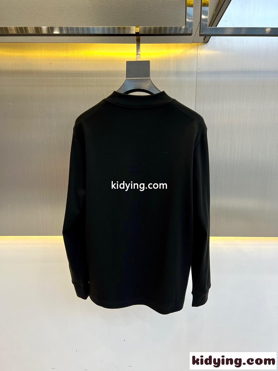 合わせやすい シンプル プラダ Tシャツ コピー コットン 裏起毛 長袖Tシャツ-3