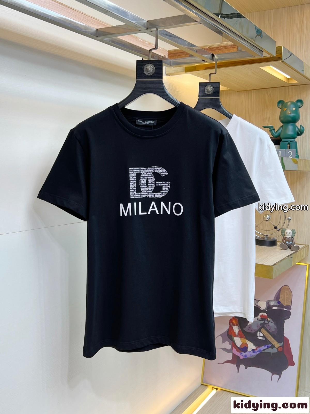 3色あり コットン DGミラノプリント 半袖Tシャツ ドルチェ&ガッバーナ Tシャツ コピー-3