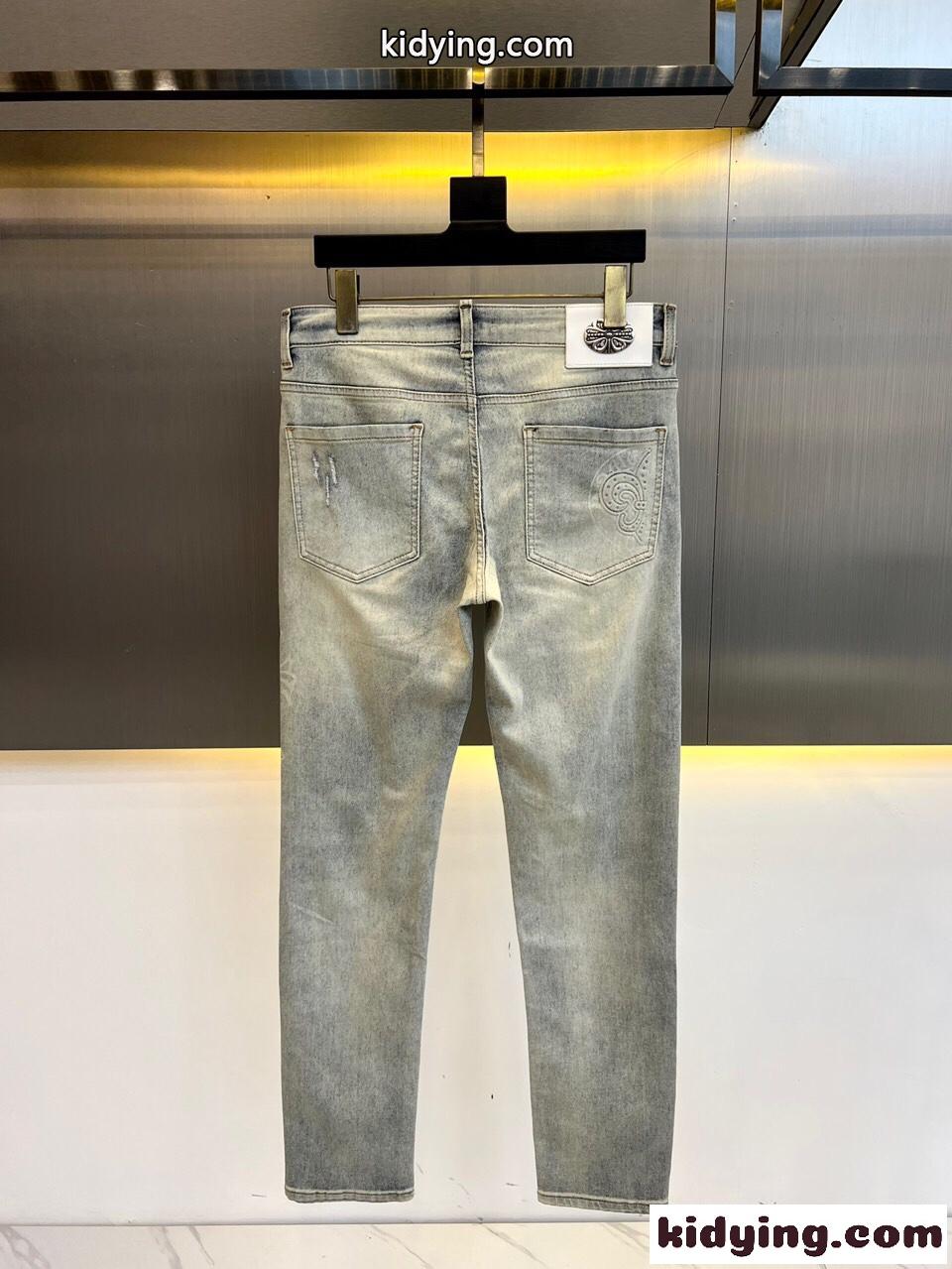 クロムハーツ ジーンズ コピー メンズ 定番 合わせやすい ストレッチ デニムパンツ-2