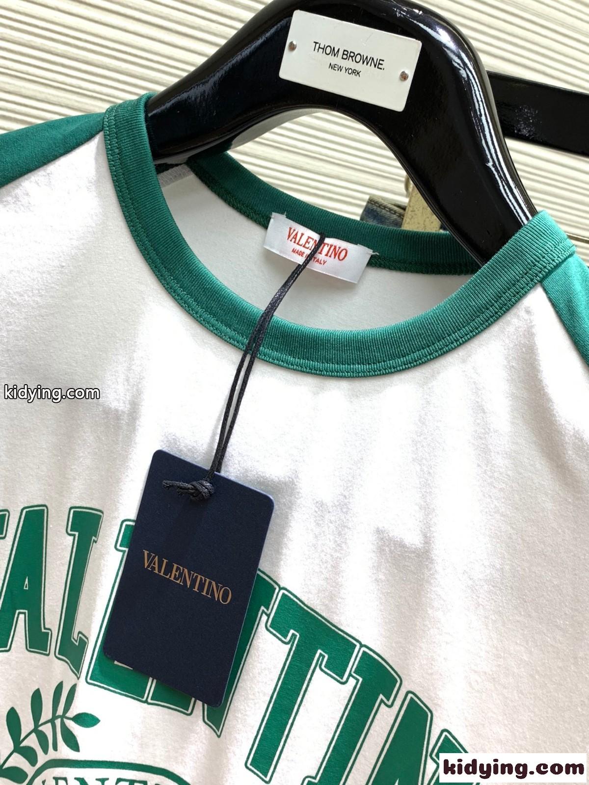 ユニセックス ヴァレンティノ Tシャツ コピー メゾン プリント クルーネック コットン 半袖Tシャツ-2