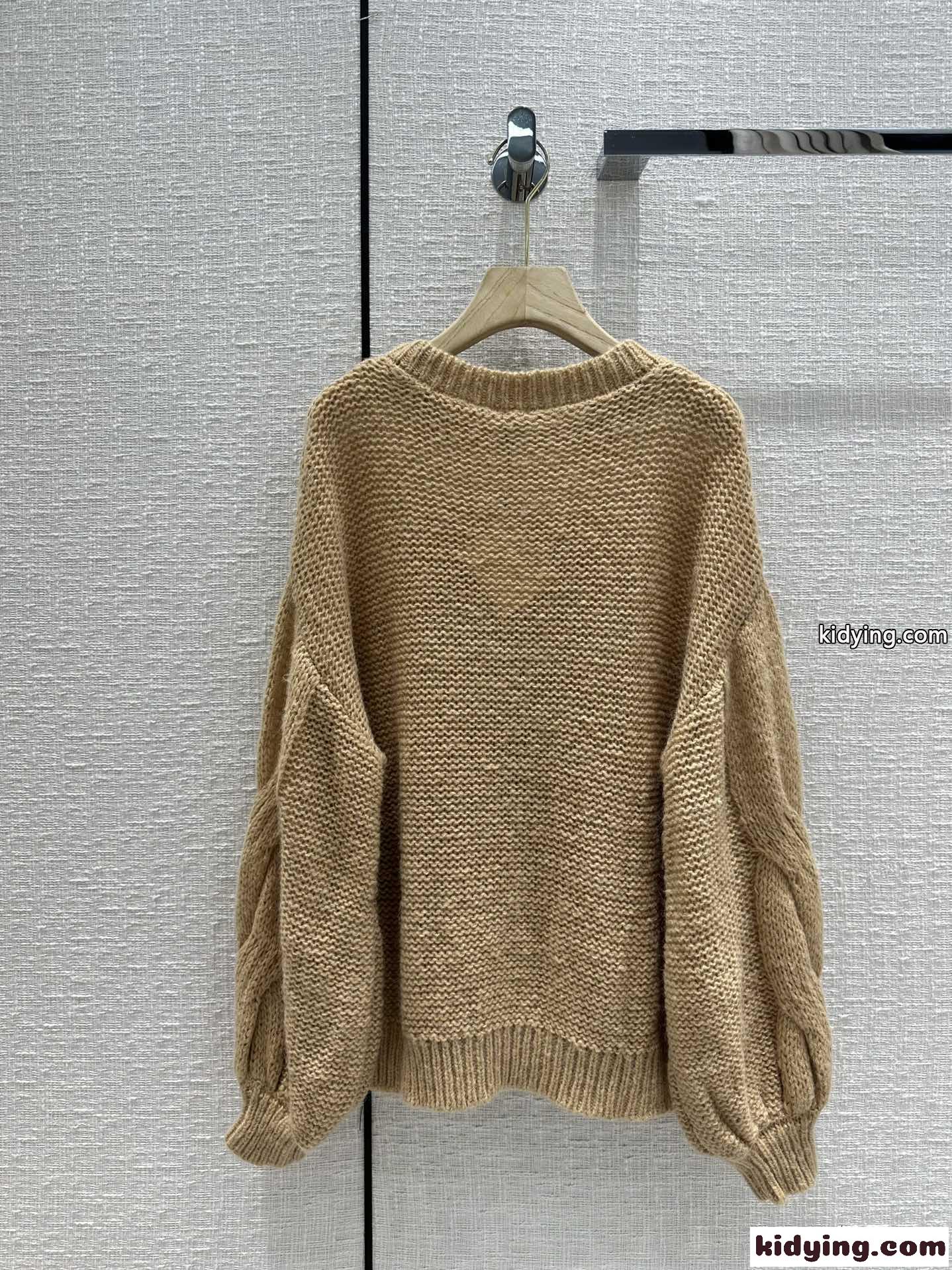 アナグラム モヘア混 クルーネック ロエベ セーター コピー レディース ふわふわ 可愛い-4