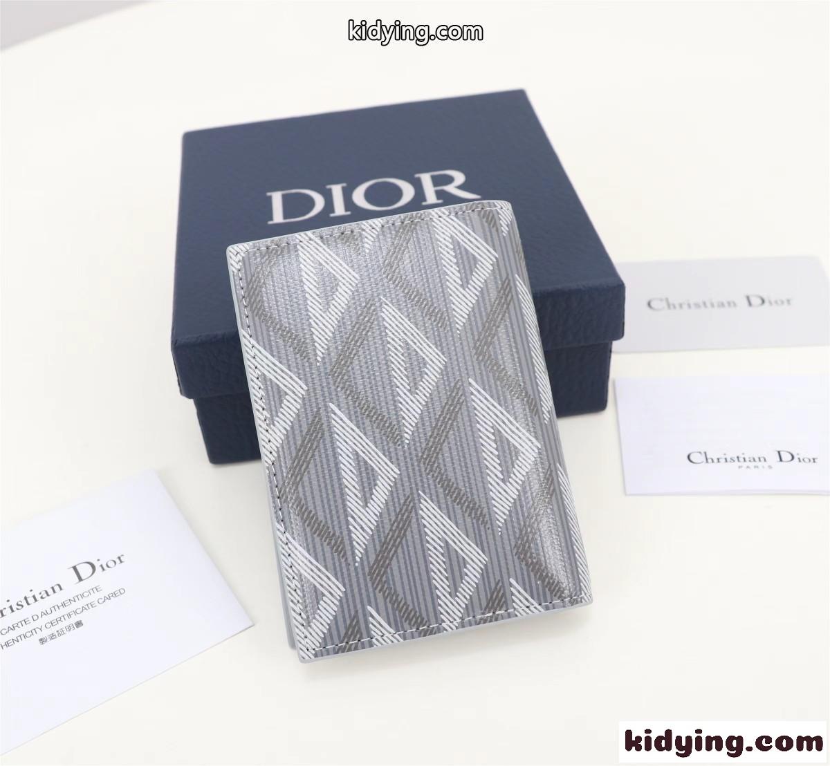 クリスチャン・ディオール 財布 コピー CD Diamond キャンバス 2つ折りカードホルダー-1