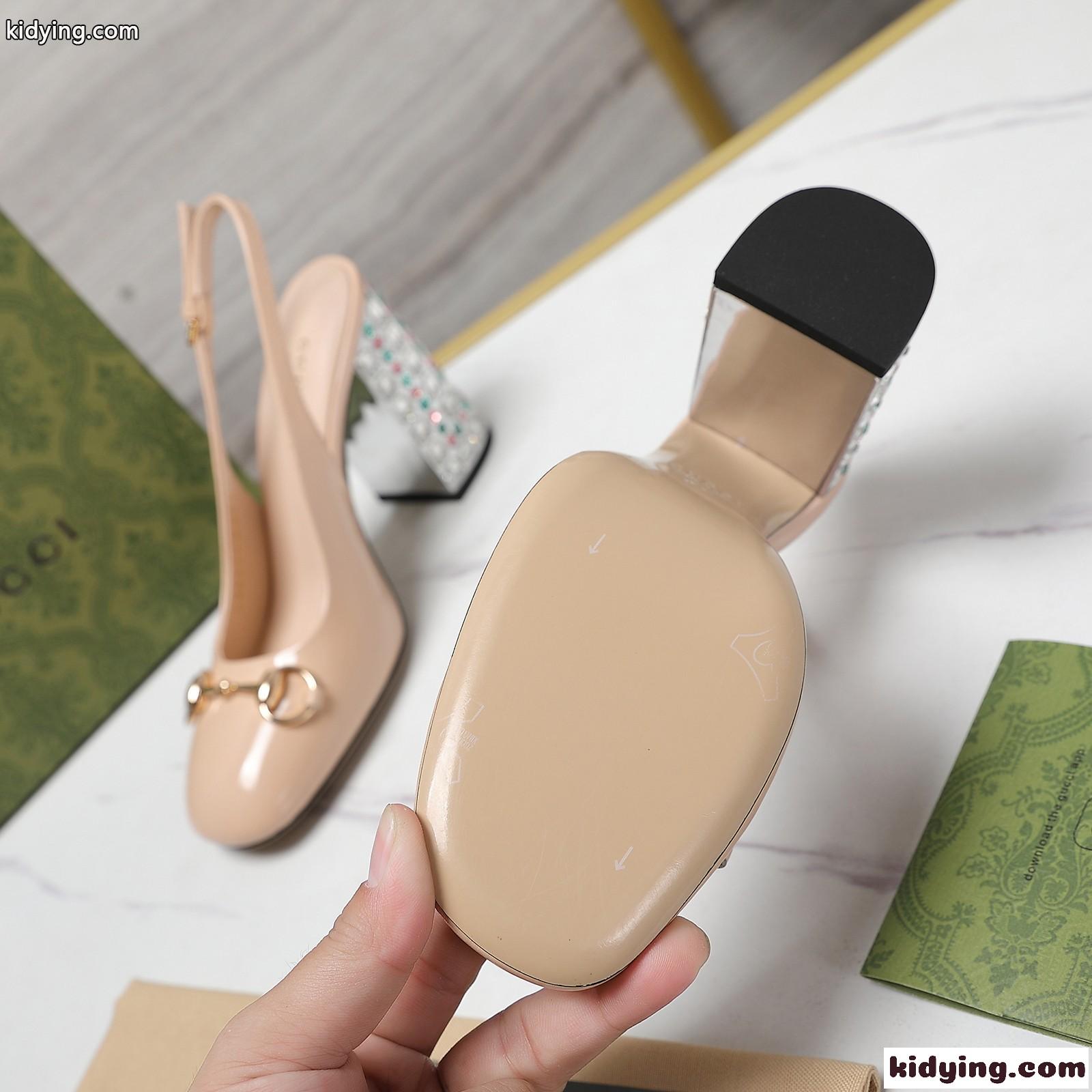 ホースビット ウィメンズ スリングバックパンプス グッチ スーパーコピー ベージュ-3