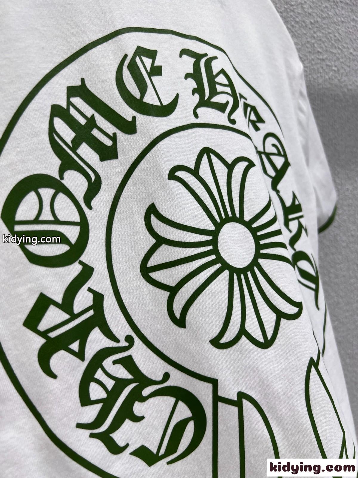カジュアル ロゴプリント 半袖Tシャツ クロムハーツ Tシャツ 偽物 コットン ホワイト-4
