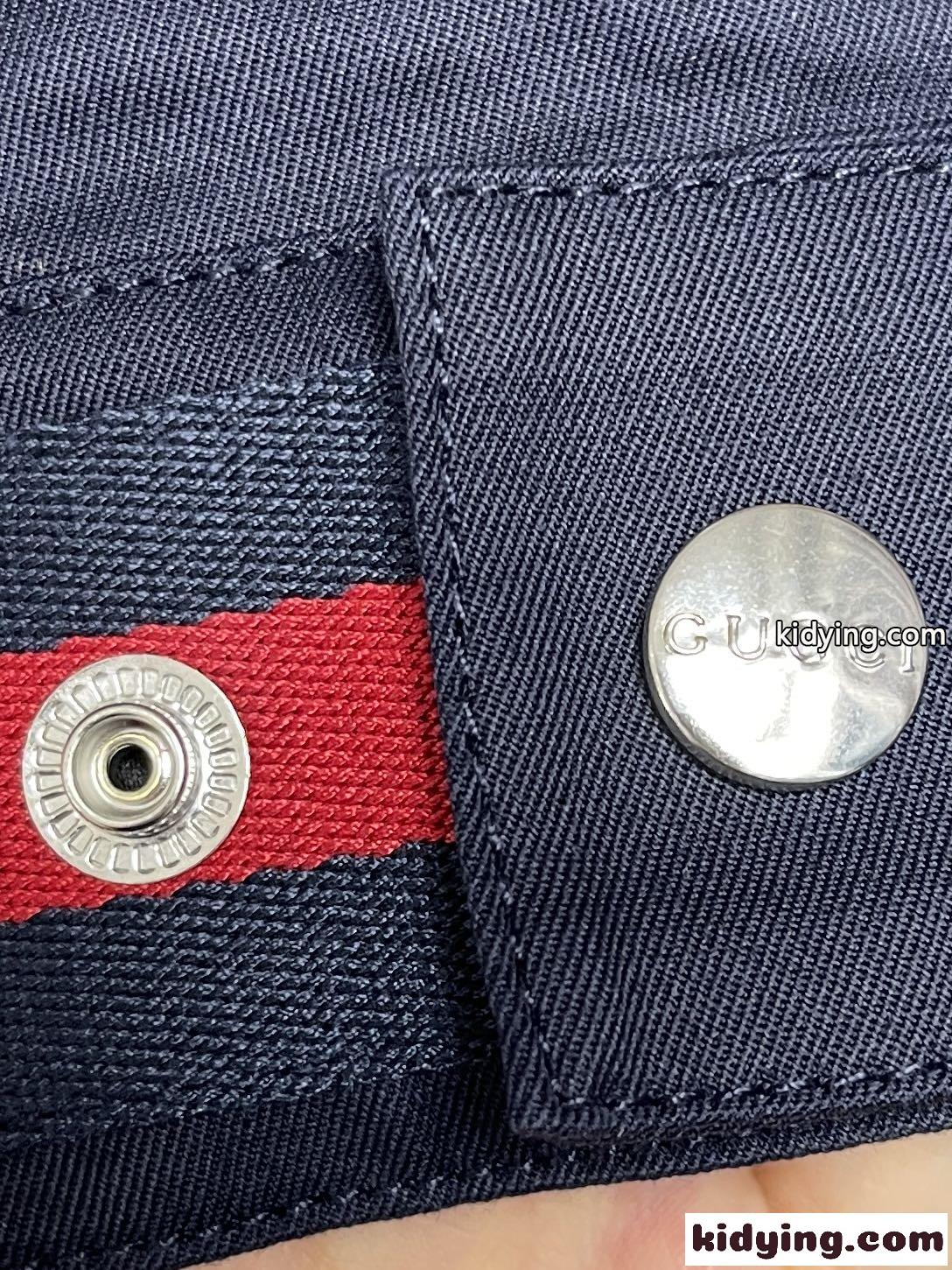 ウェブ ストライプ付き コットンツイル ジャケット グッチ ジャケット コピー ブルゾン ネイビー-4