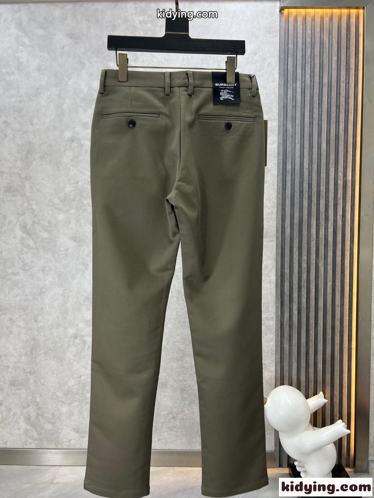 洗練された メンズ カジュアル スラックス バーバリー パンツ コピー カーキ-1