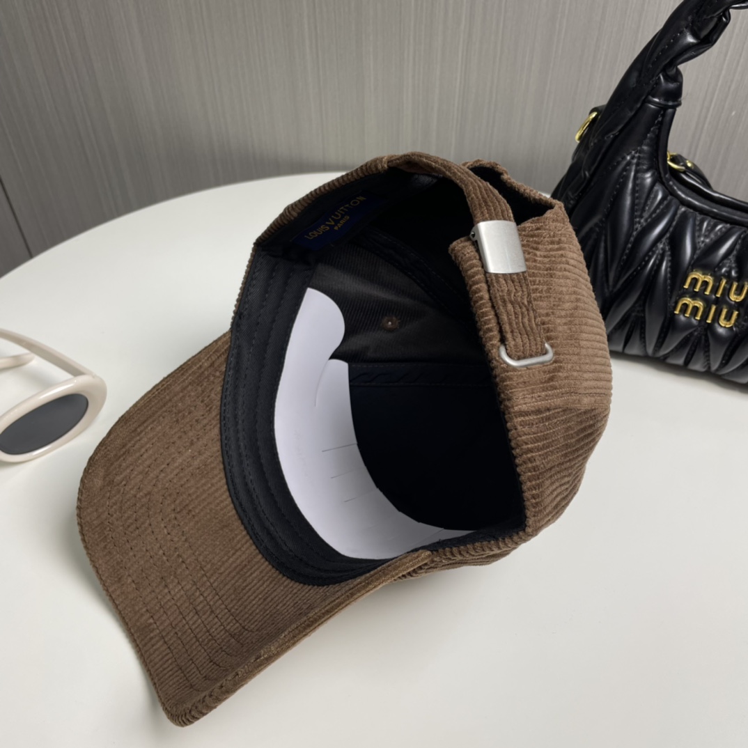 キャップ･LV シグネチャー コーデュロイ ルイヴィトン 帽子 コピー ブラウン-2
