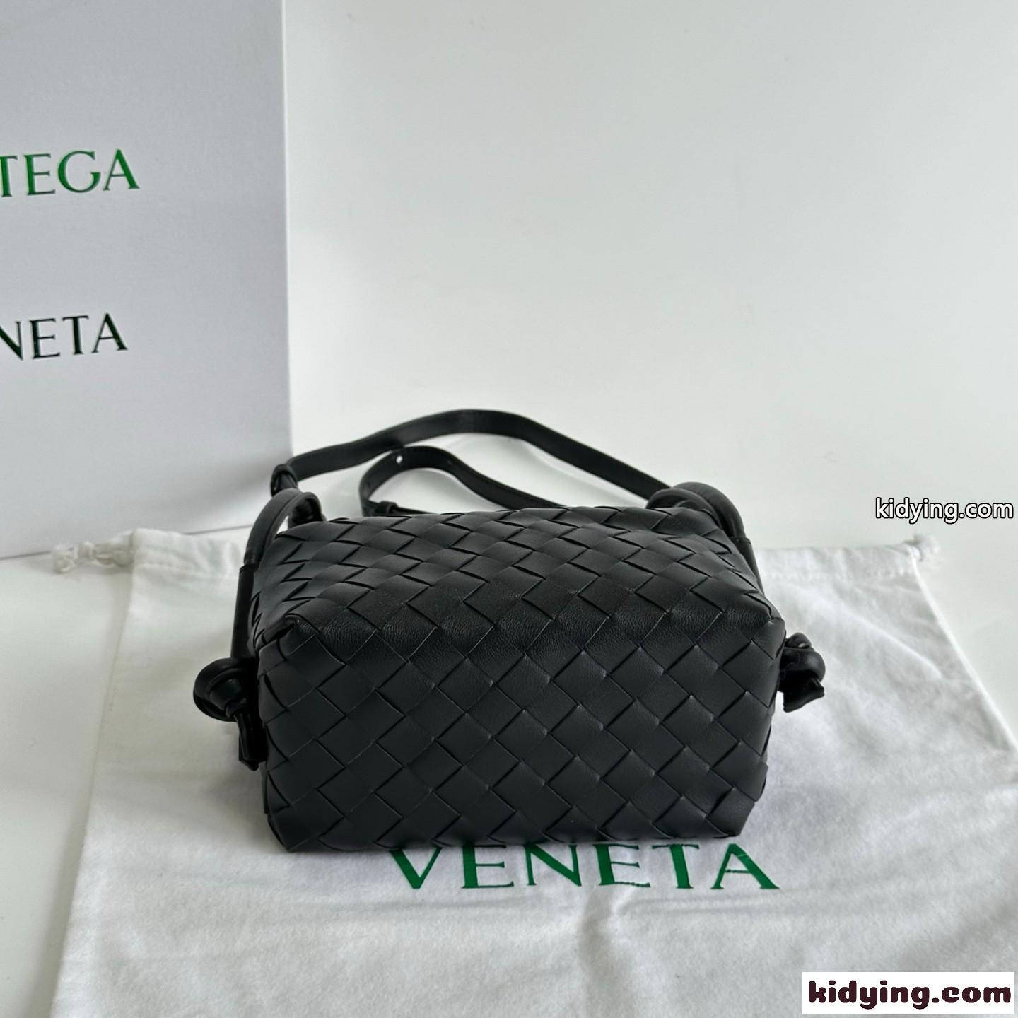 ボッテガ・ヴェネタ バッグ コピー スモール ループ クロスボディバッグ 定番 合わせやすい ブラック-3