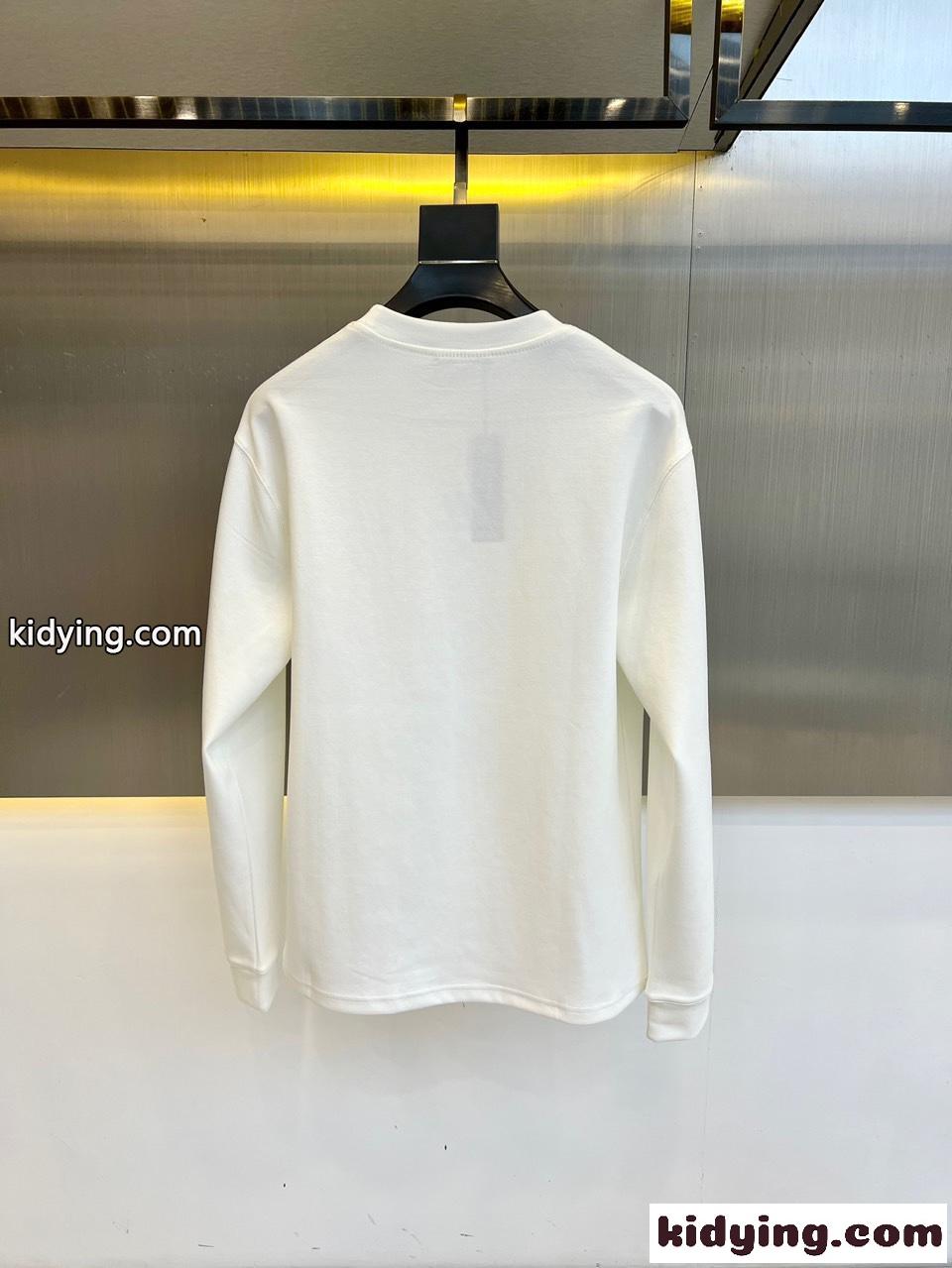 シンプル ロゴ入り クルーネック スウェットシャツ ヴェルサーチェ Tシャツ コピー ホワイト-3