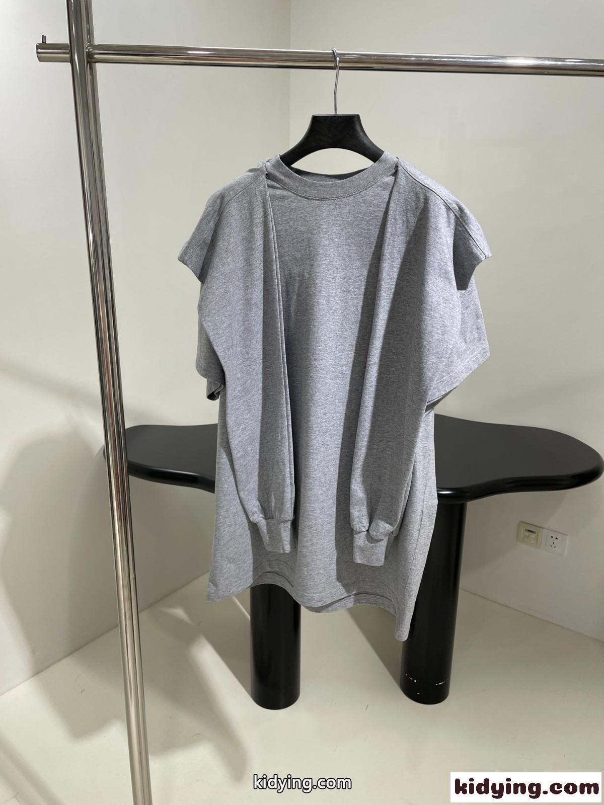 UNITY SPORTS ICON INCOGNITO Tシャツ オーバーサイズ バレンシアガ Tシャツ コピー グレー-0