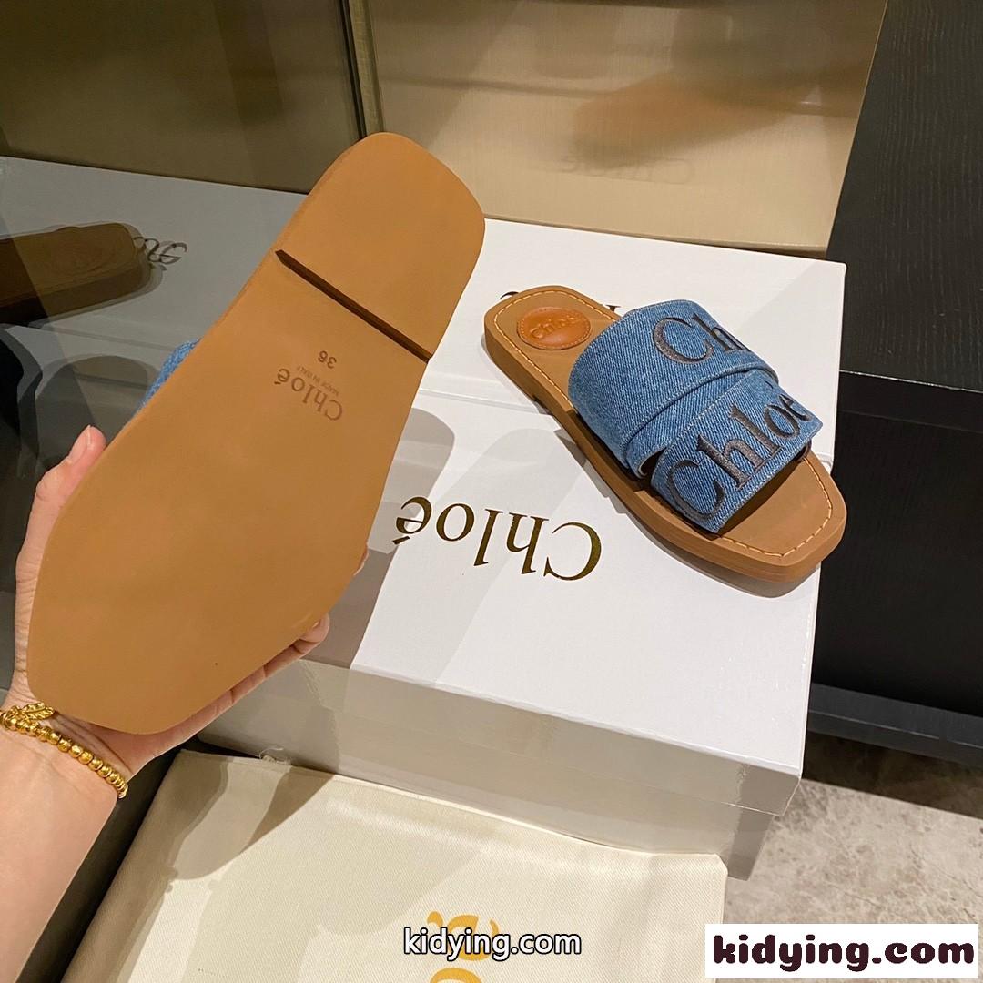 夏の雰囲気 履き心地の良い Woody フラットミュール クロエ サンダル コピー-3