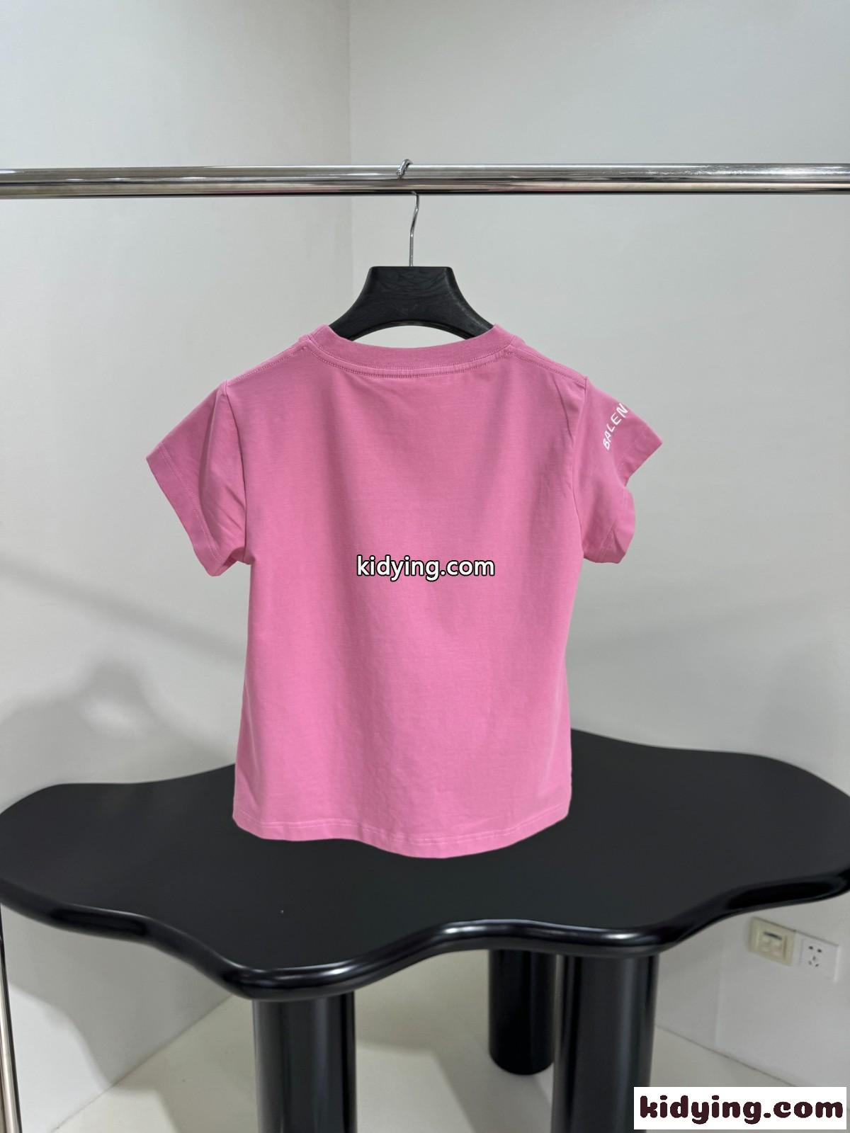 カジュアル フェンミン コンパクト 半袖Tシャツ バレンシアガ Tシャツ コピー ピンク-0