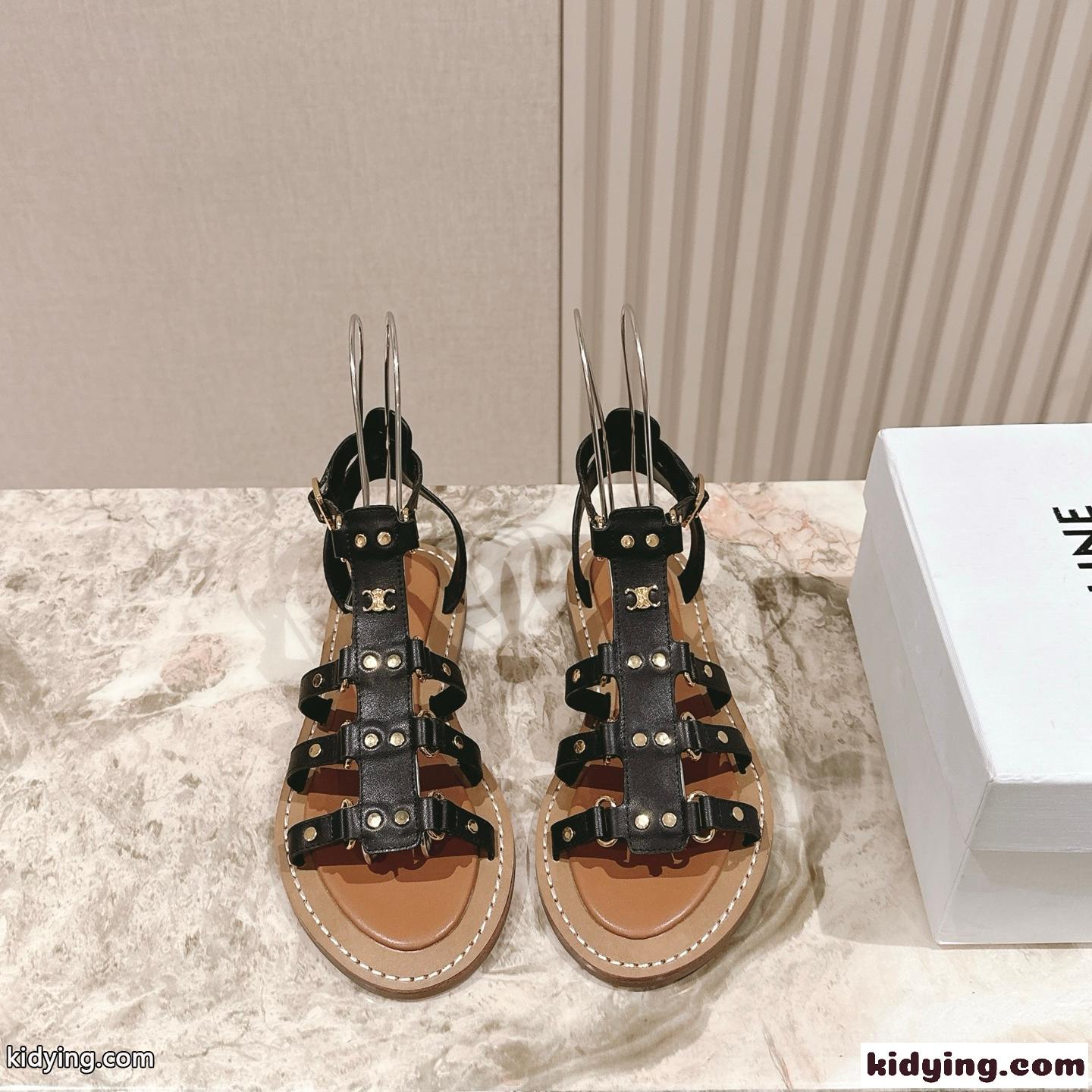 CELINE リンピア グラディエーター サンダル セリーヌ スーパーコピー ブラック-1