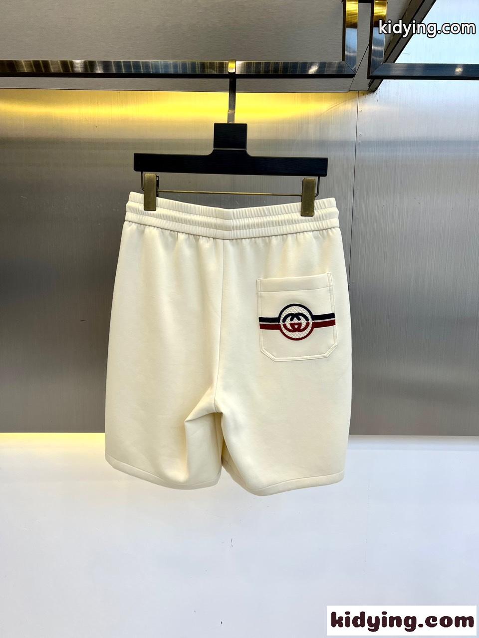 カジュアル コットン ショートパンツ グッチ パンツ 偽物 ベージュ-1